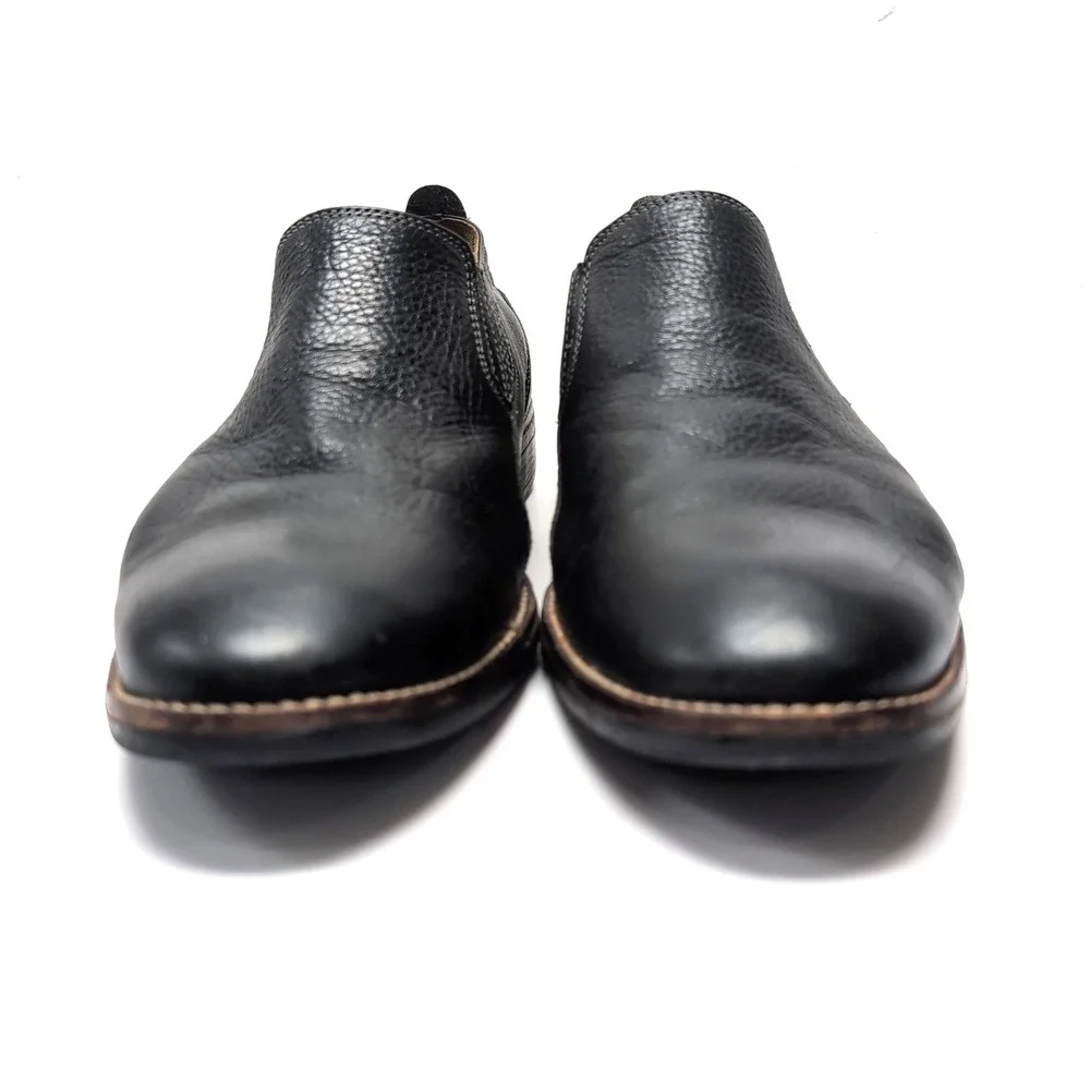 Sandro Moscoloni Leather Slip-On Low Ankle Boots Mens 10 Black‎ Comfort Shoes